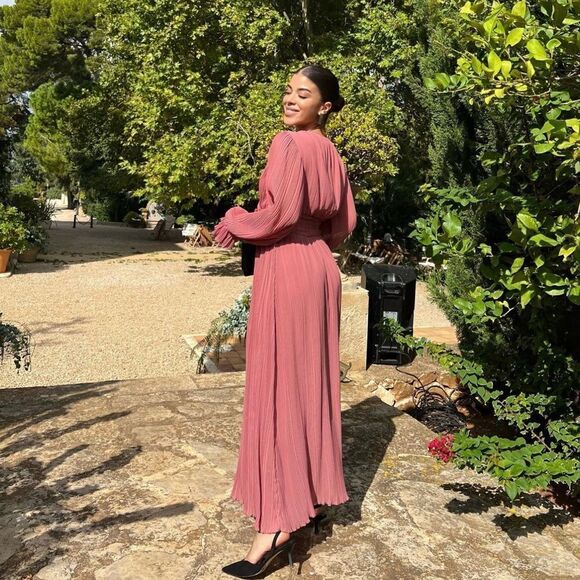 Zara Pleated Midi Dress New - Picture 6 of 9